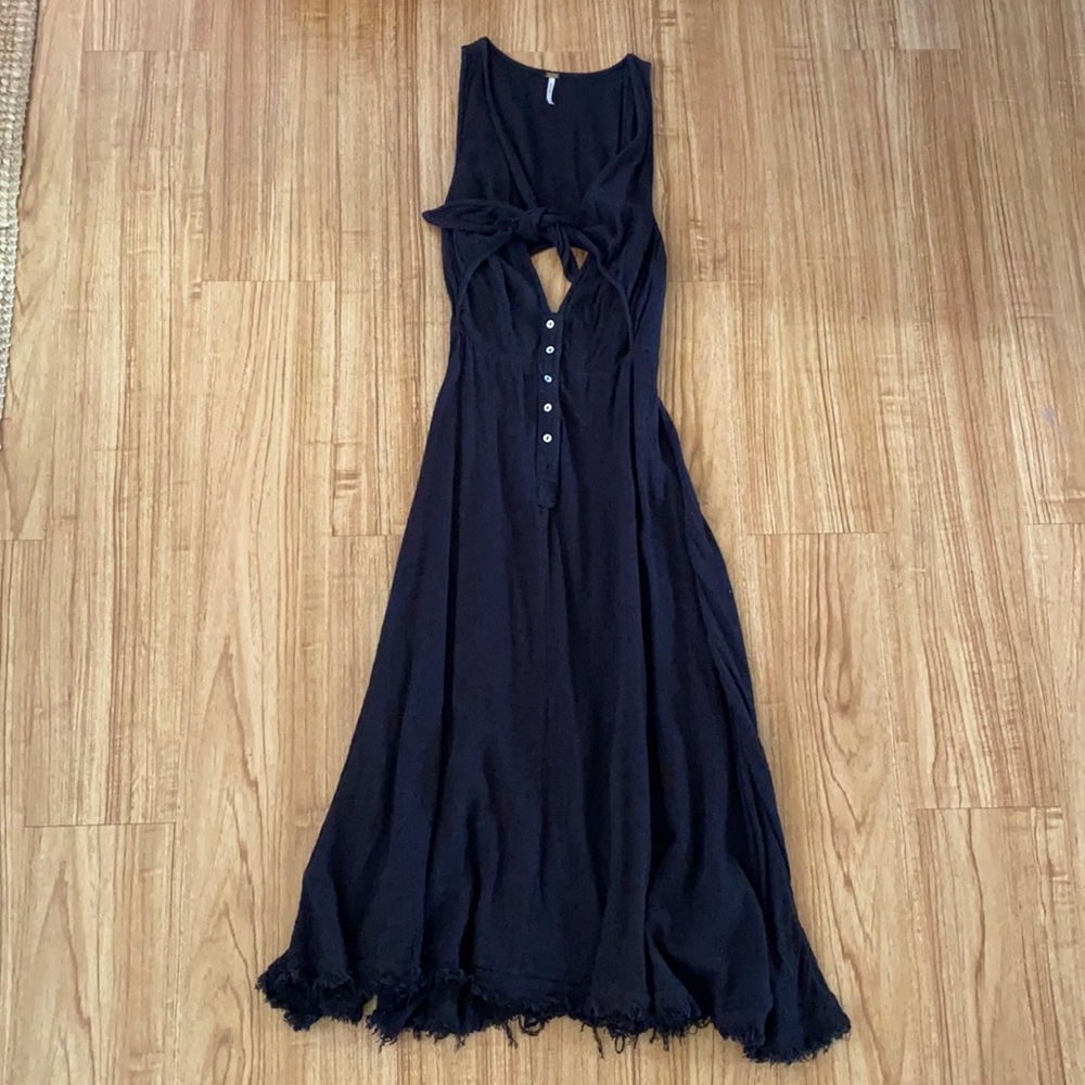 Free People tie-front midi dress